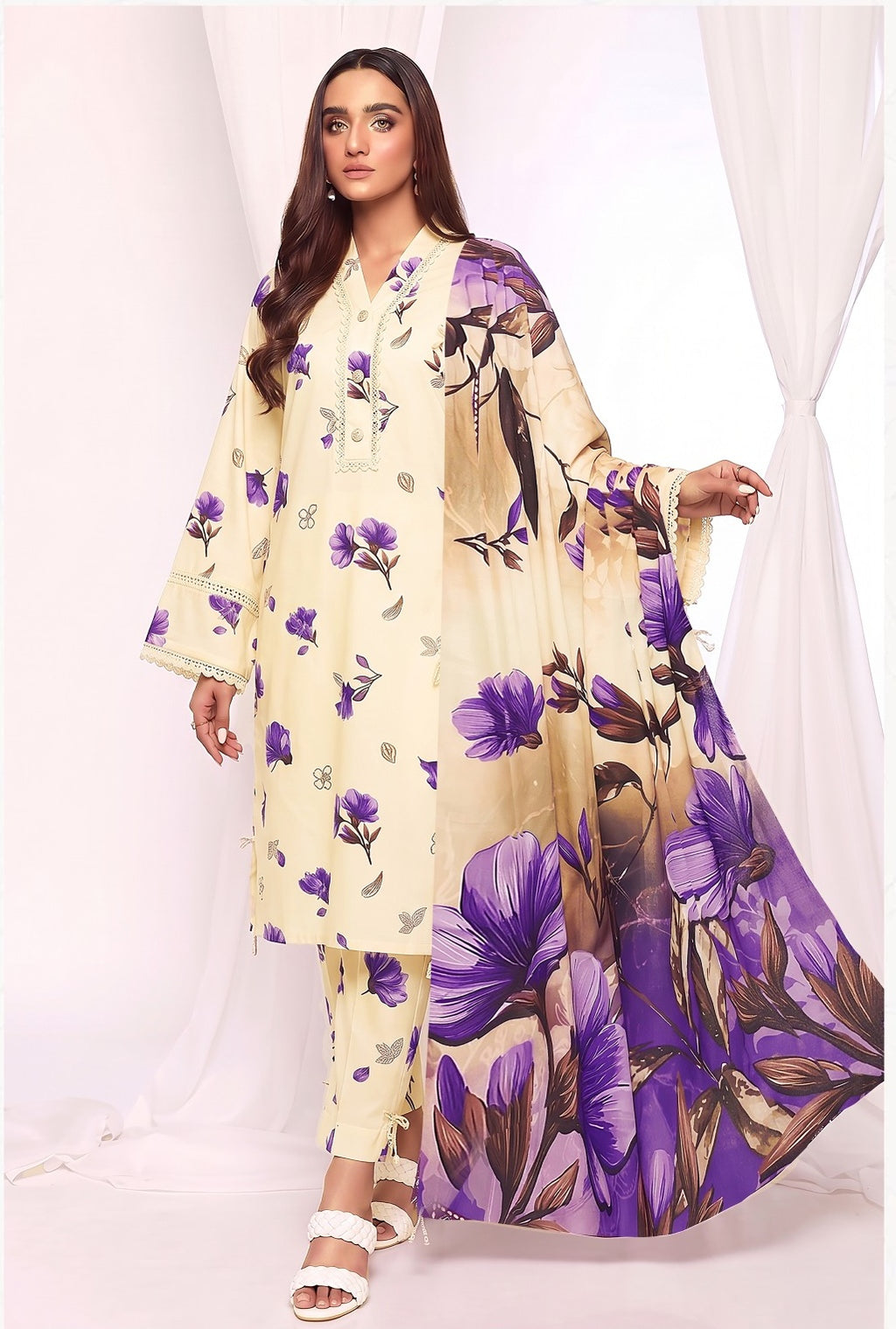 Nishat Original Linen – 3-Piece Suit (Original Stock)