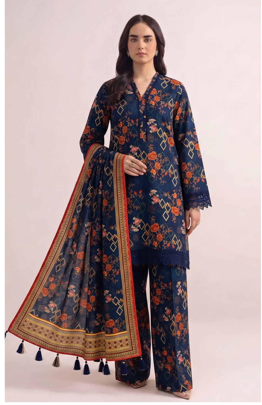 Sapphire Original Digital Printed Linen – Volume 1 (3-Piece Suit)