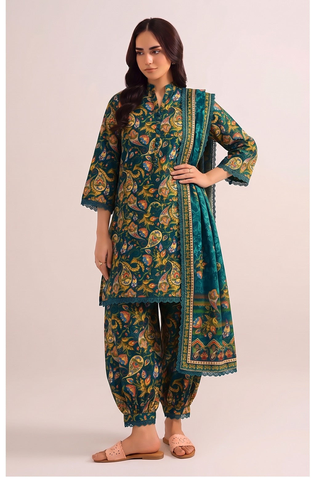 Sapphire Original Digital Printed Linen – Volume 1 (3-Piece Suit)