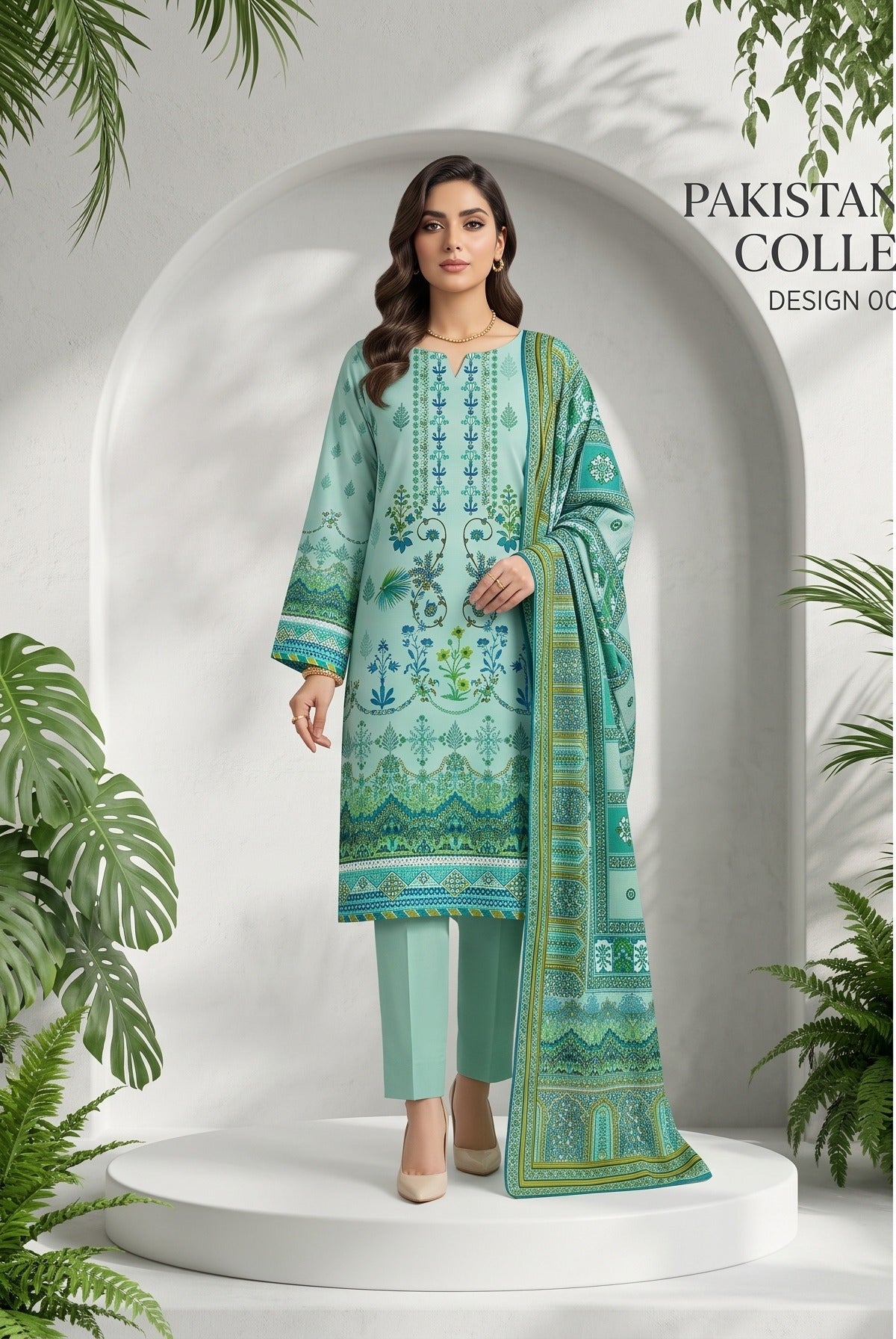Al Karam Lawn – Volume 1088 (3-Piece Suit)