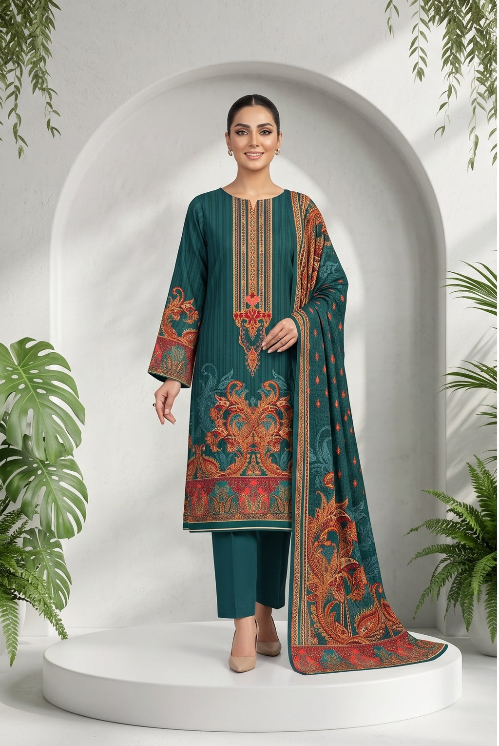 Al Karam Lawn – Volume 1088 (3-Piece Suit)