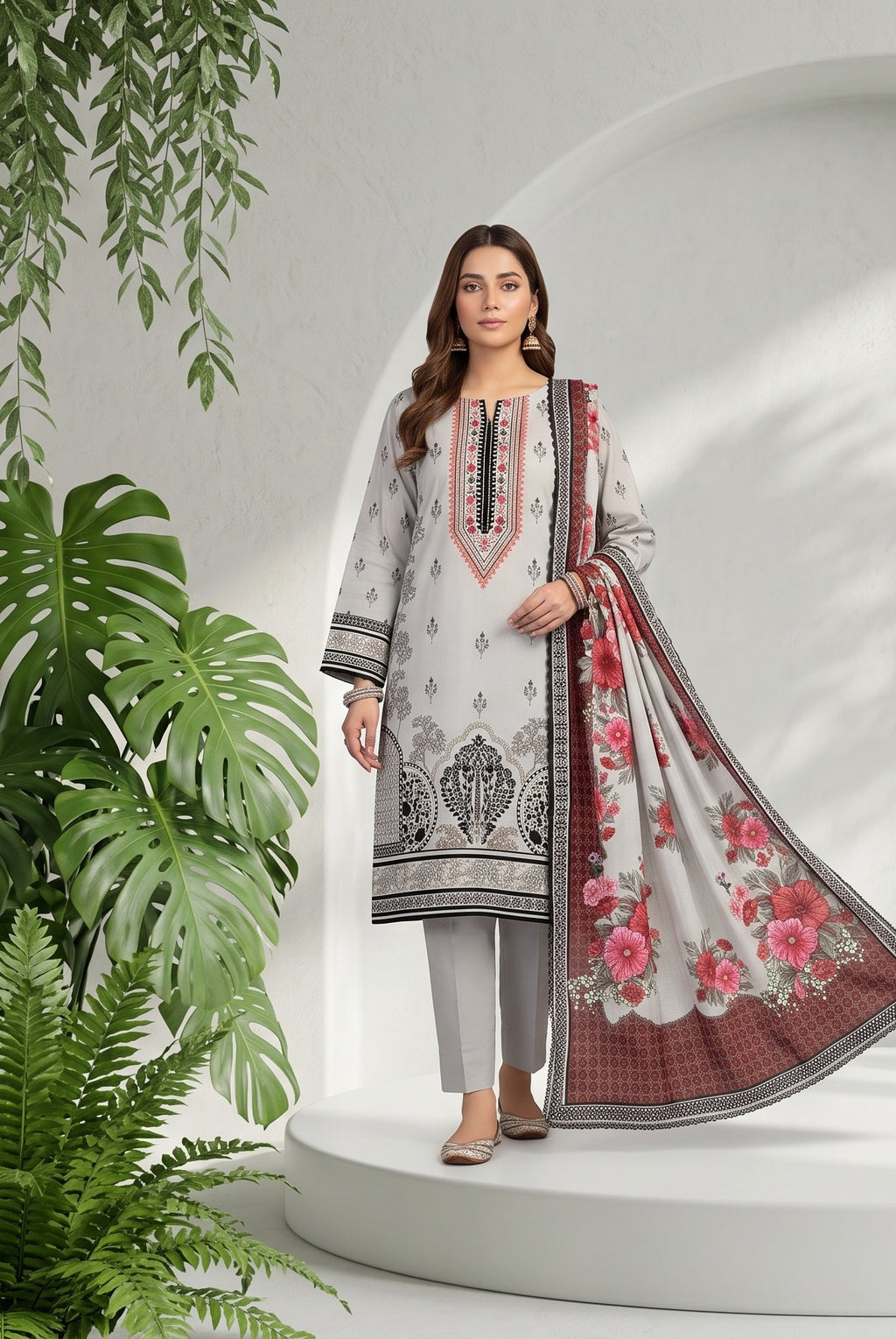 Al Karam Lawn – Volume 1088 (3-Piece Suit)