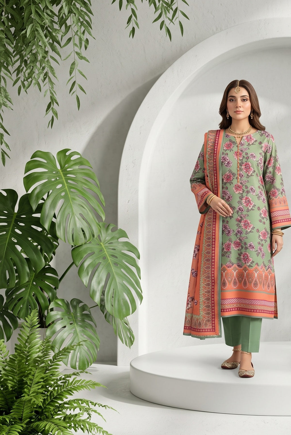Al Karam Lawn – Volume 1088 (3-Piece Suit)