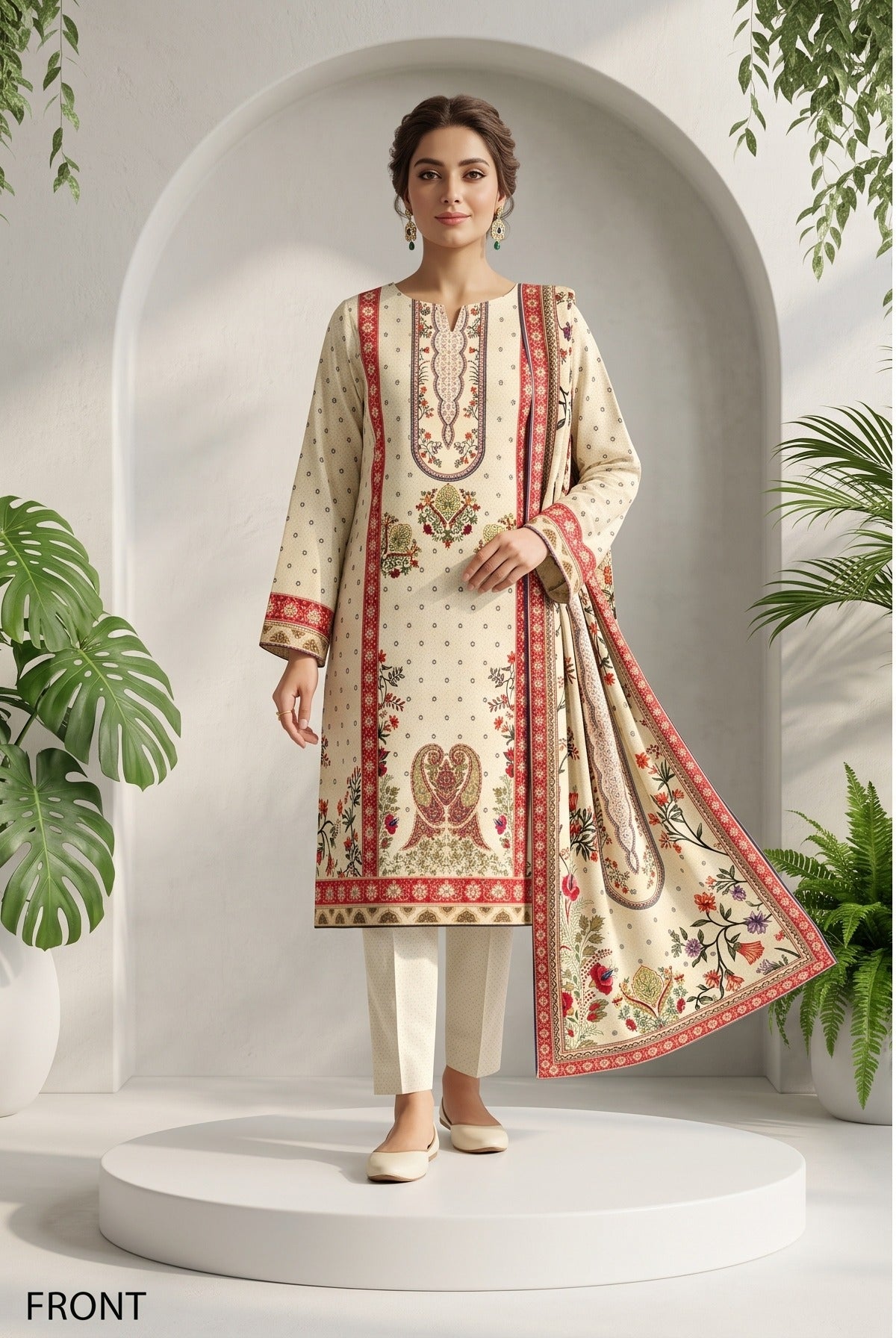 Al Karam Lawn – Volume 1088 (3-Piece Suit)