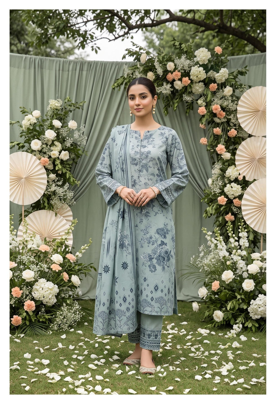 Al Karam Lawn – Volume 1082 (3-Piece Suit, All Over Print)