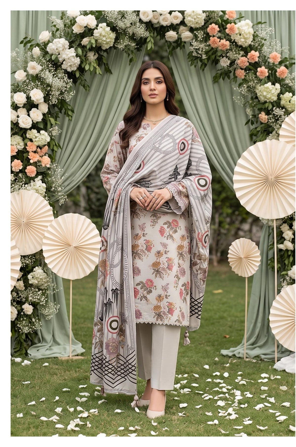 Al Karam Lawn – Volume 1082 (3-Piece Suit, All Over Print)