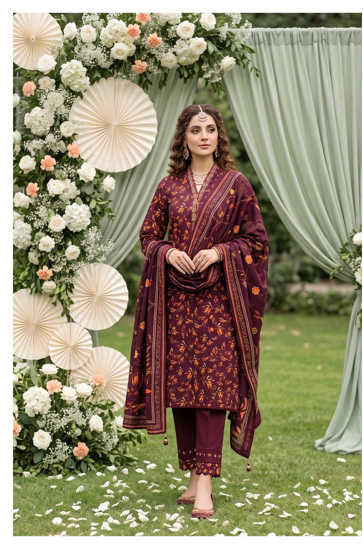 Al Karam Lawn – Volume 1082 (3-Piece Suit, All Over Print)