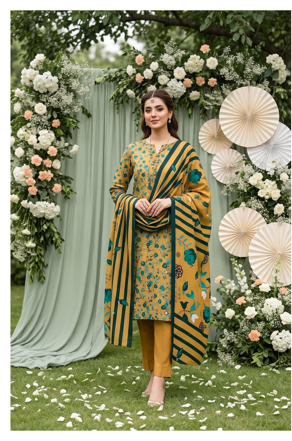 Al Karam Lawn – Volume 1082 (3-Piece Suit, All Over Print)