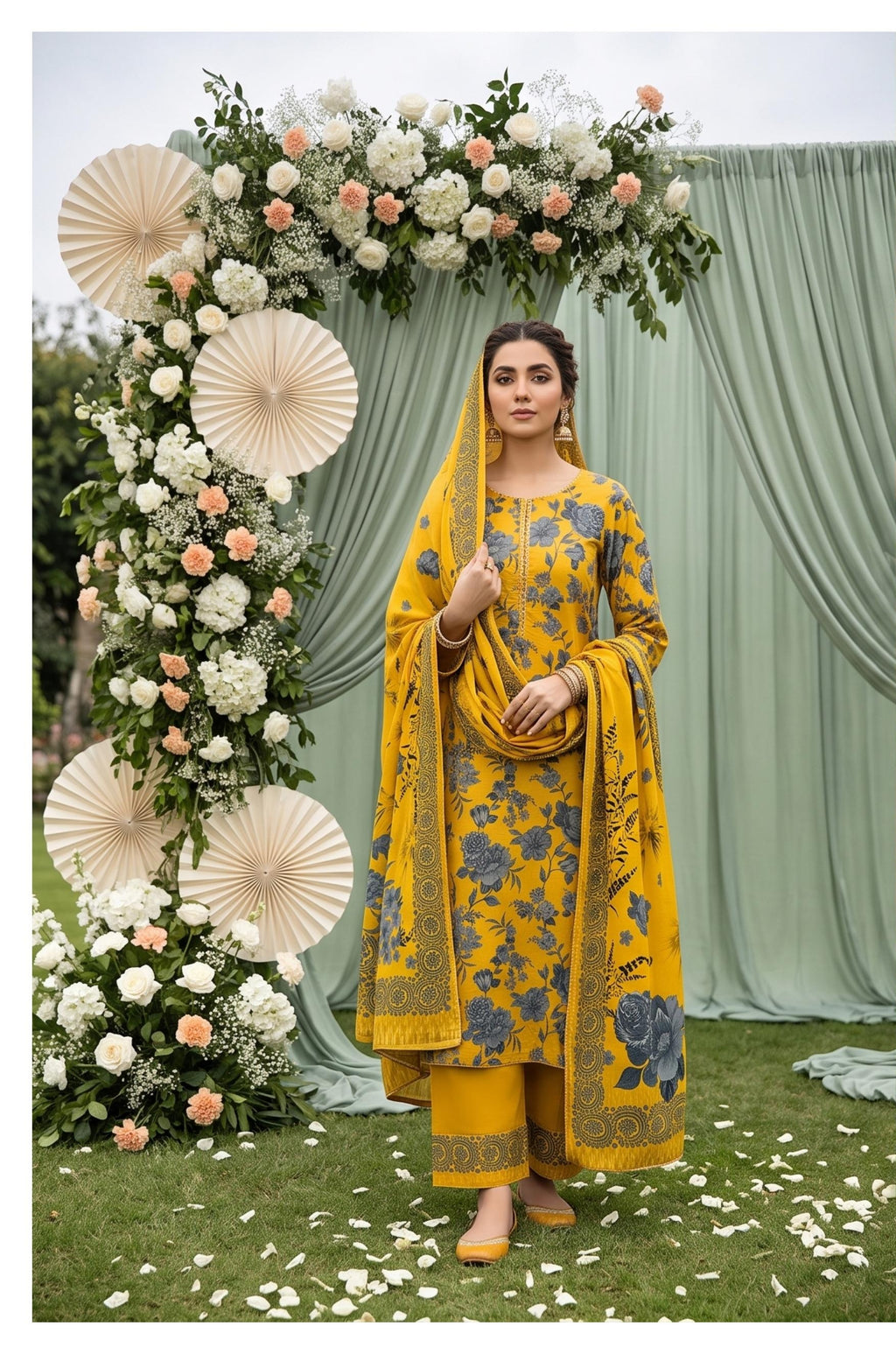 Al Karam Lawn – Volume 1082 (3-Piece Suit, All Over Print)
