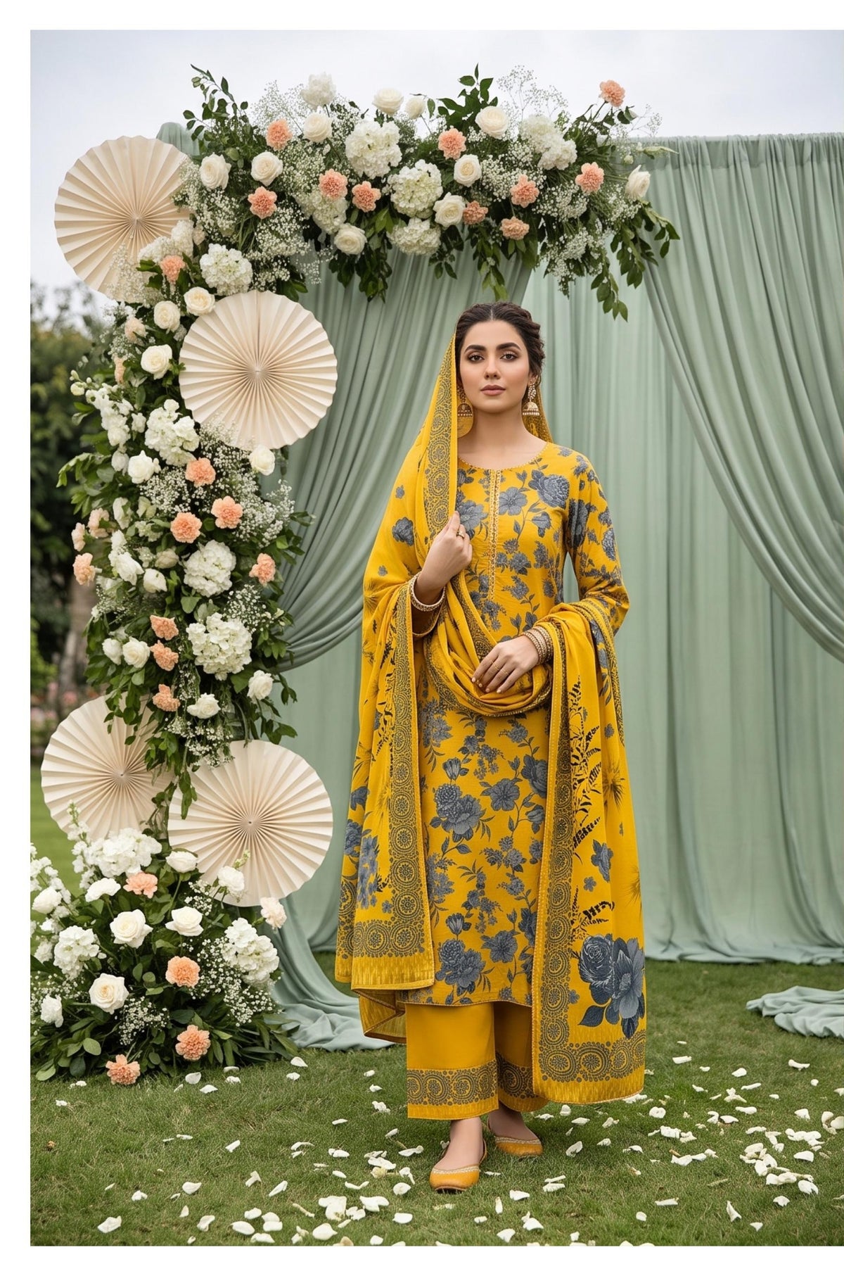Al Karam Lawn – Volume 1082 (3-Piece Suit, All Over Print)